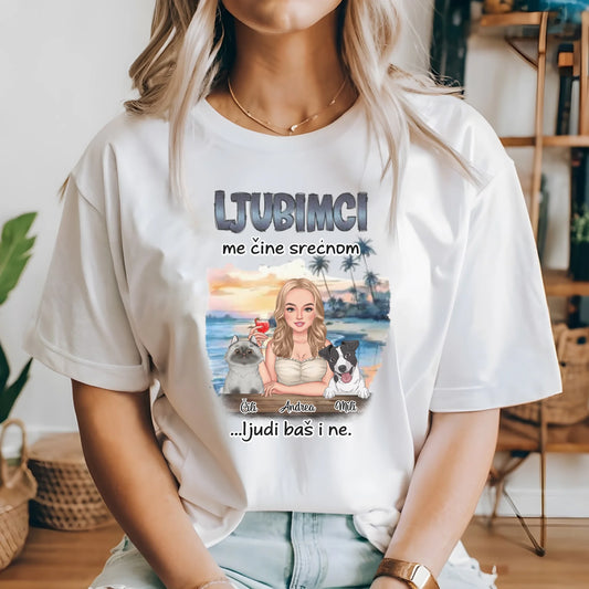 Ljubimci me čine srećnom - Majica