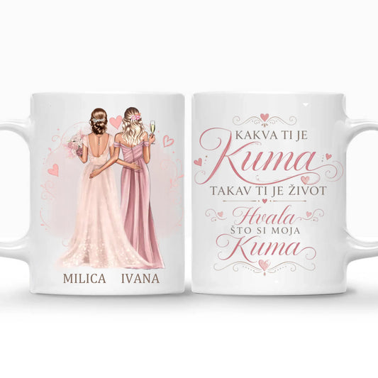 Personalizovana Šoljica za Kumu - Kakva ti je Kuma takav ti je život