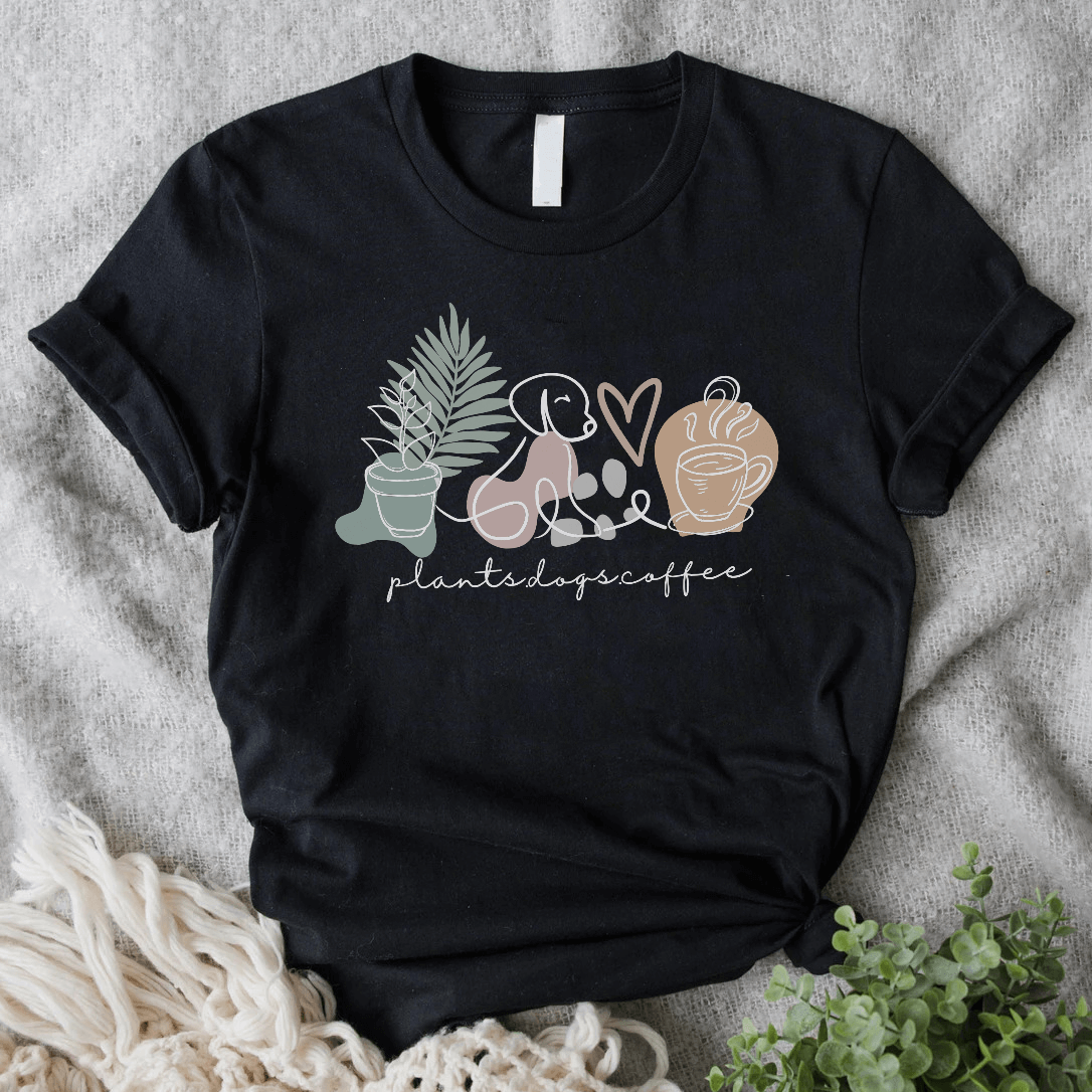 Plants, dogs, coffee Majica