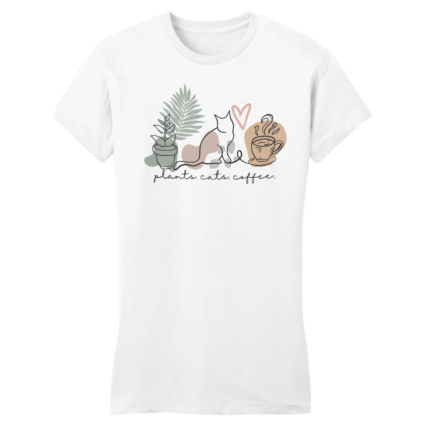 Plants, cats, coffee Majica