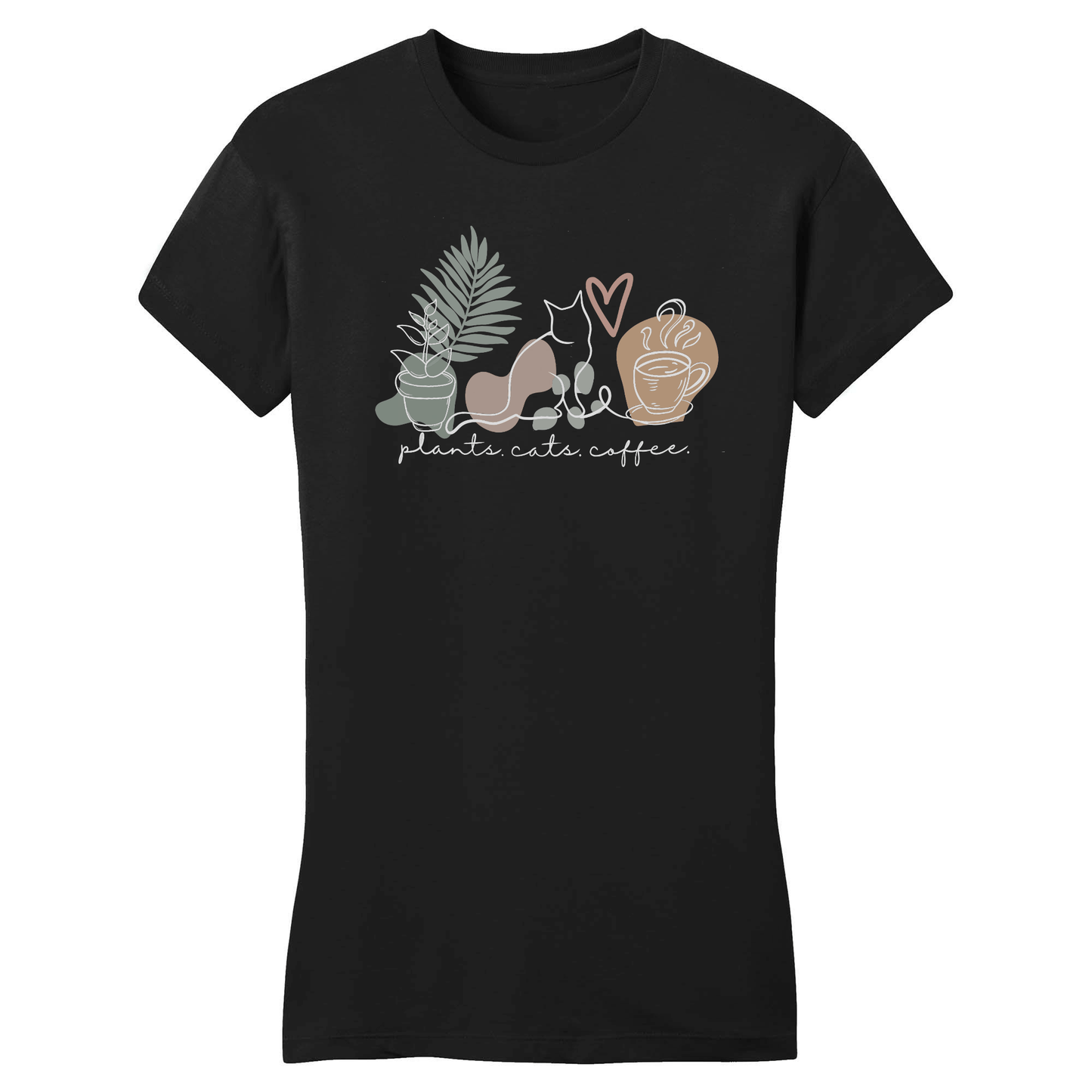 Plants, cats, coffee Majica