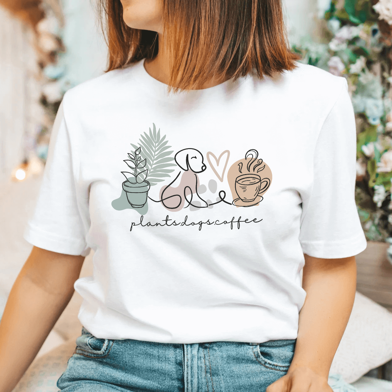 Plants, dogs, coffee Majica