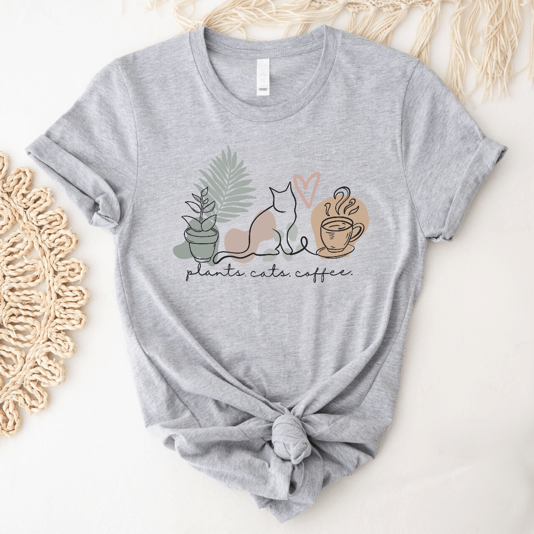 Plants, cats, coffee Majica