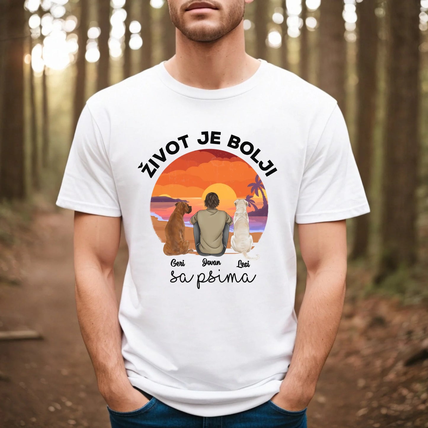 Život je bolji sa psom - Dečak - Majica