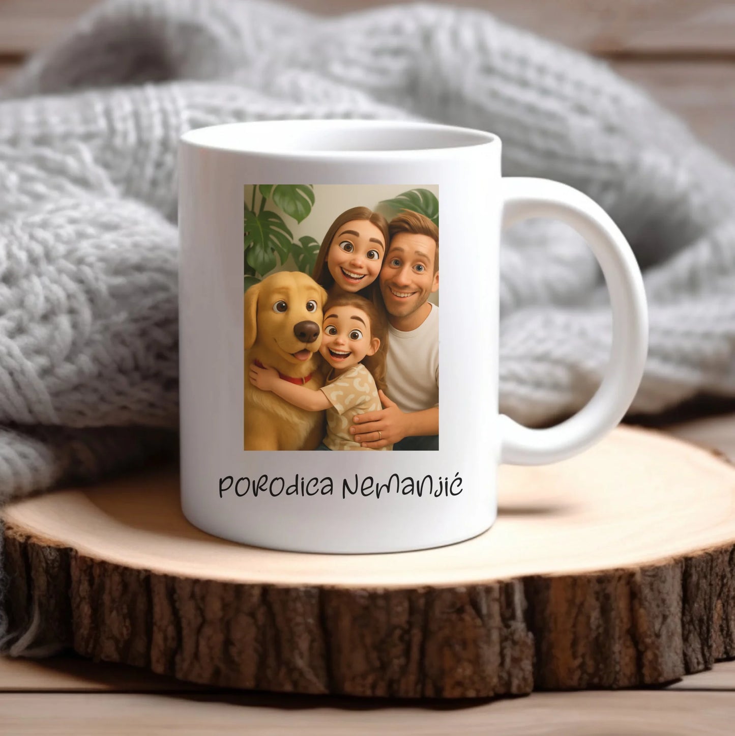 Tvoja fotografija u crtanom obliku - sa textom - Šoljica