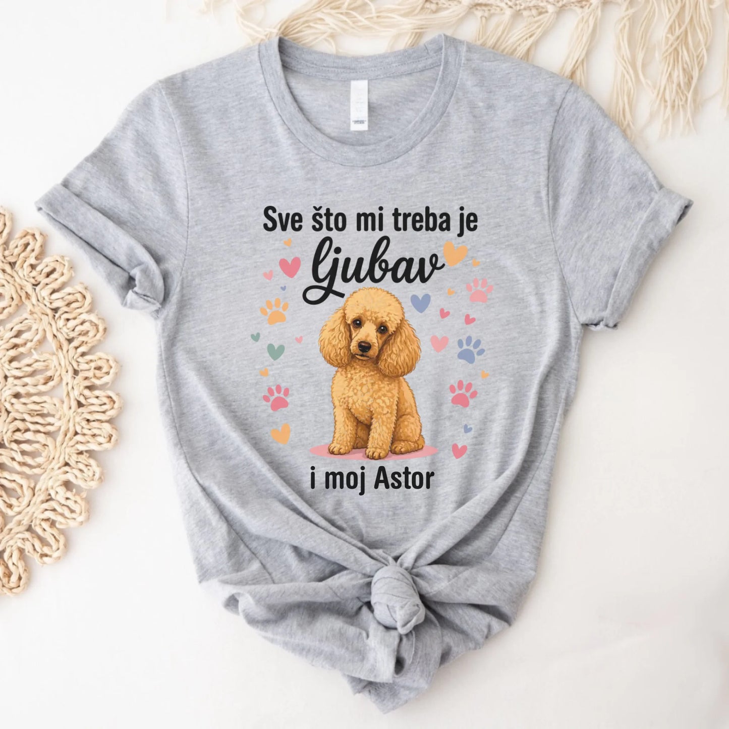 Sve što mi treba je ljubav - Majica (Unesite sliku vašeg ljubimca i njegovo ime)