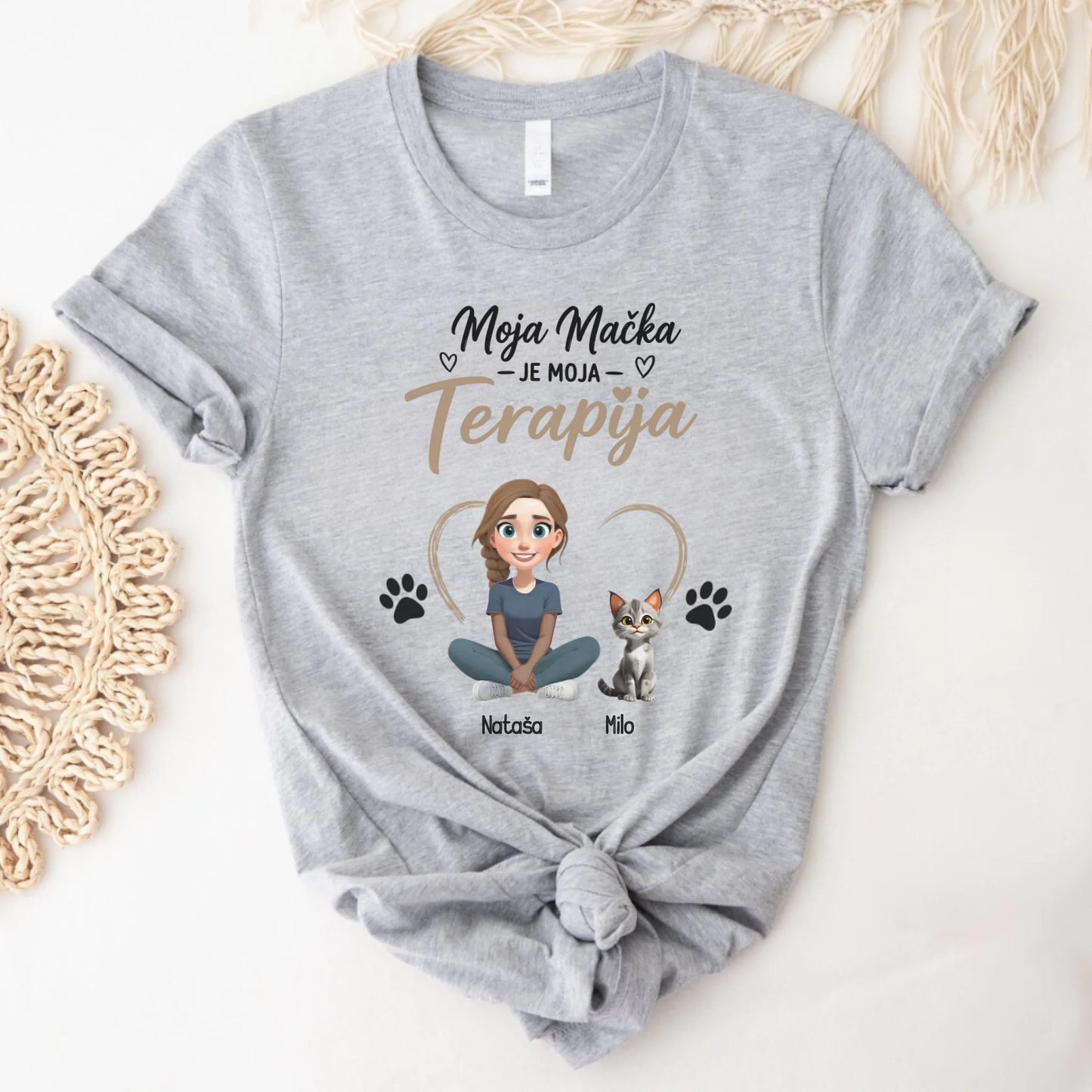 Moja mačka je moja terapija - Majica