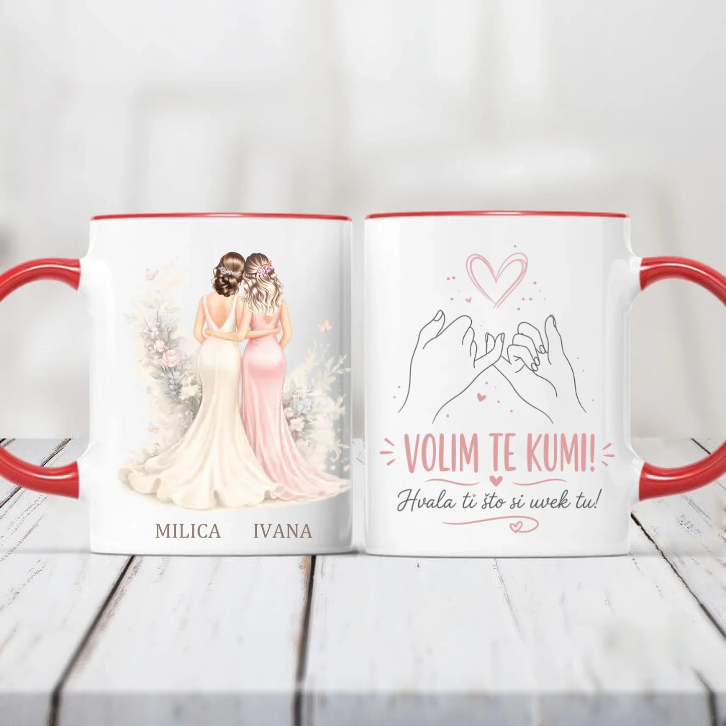 Personalizovana Šoljica za Kumu - Volim te Kumi